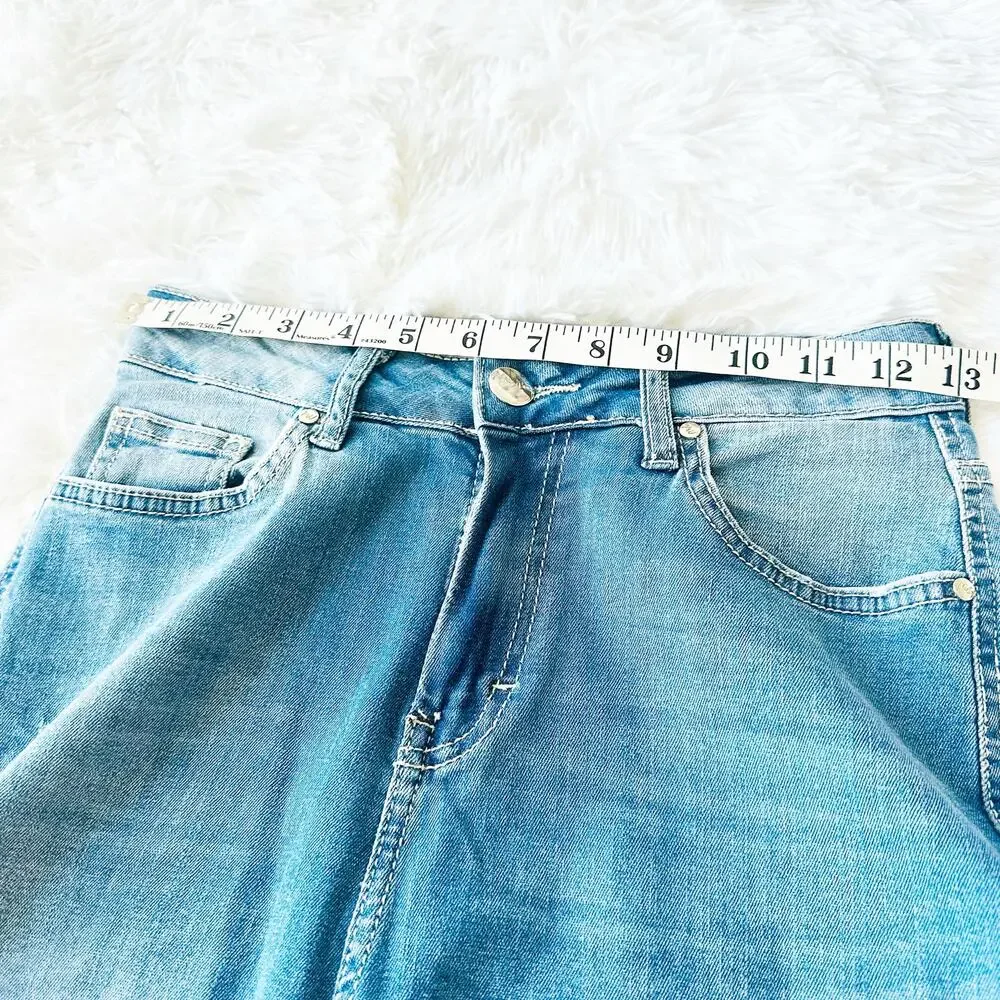 Polo Wear Distressed Skinny Jeans Raw Hem Size 40 US 6 Women’s - Picture 5 of 6